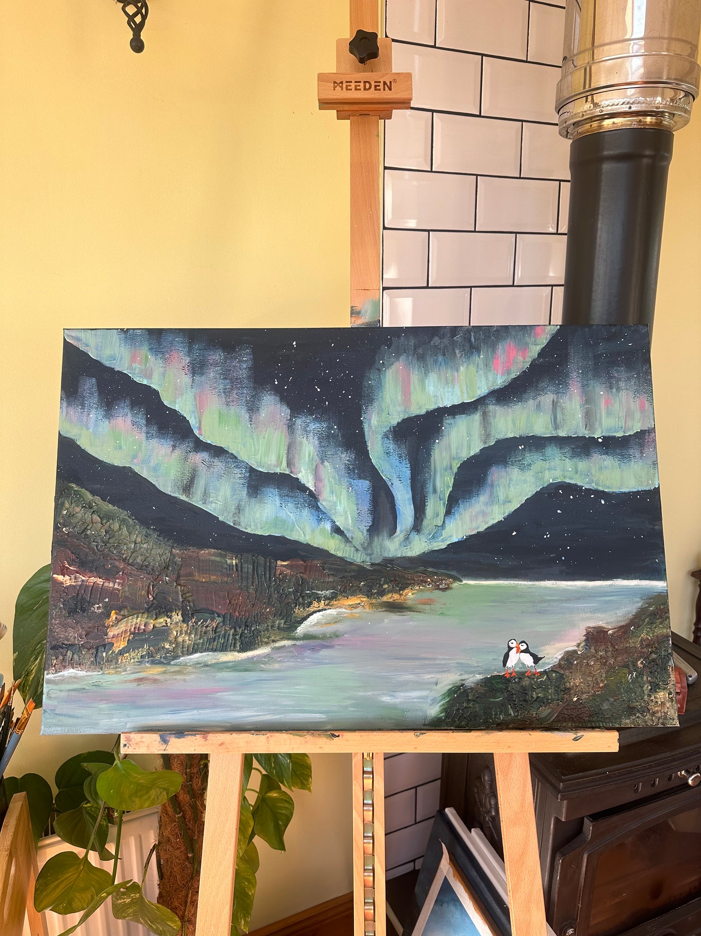 "Northern Lights" original without frame
