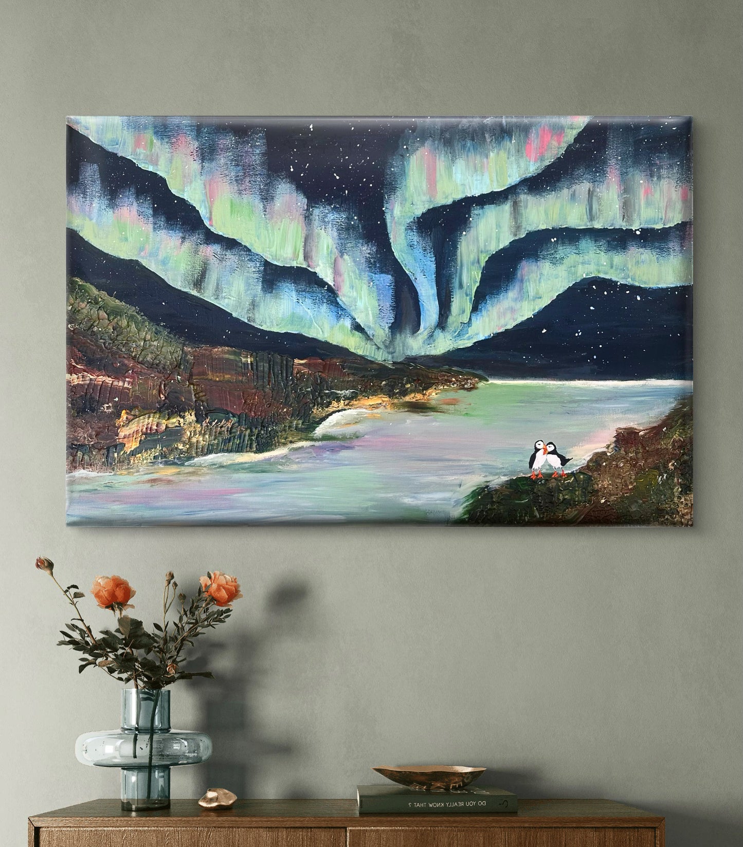 "Northern Lights" original without frame
