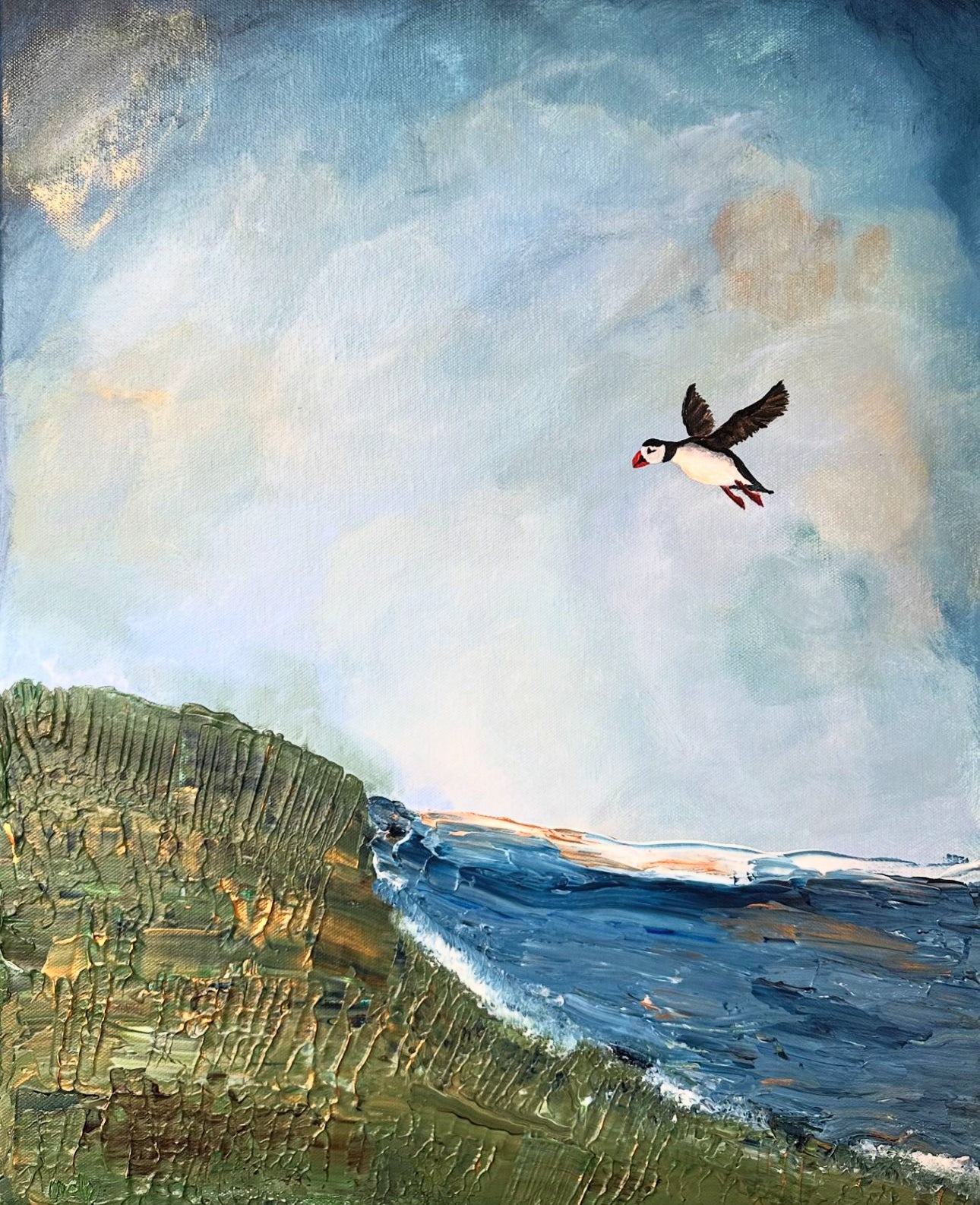 "Lone Puffin" Art Print