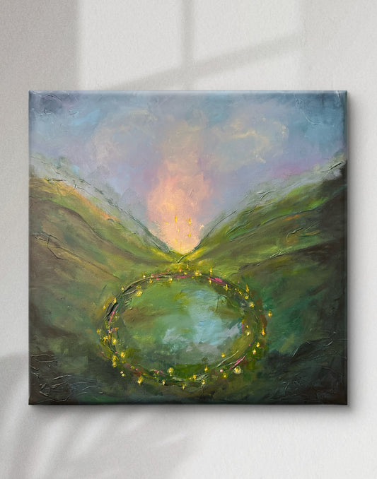 "Emerald Fairy Ring" Original Painting