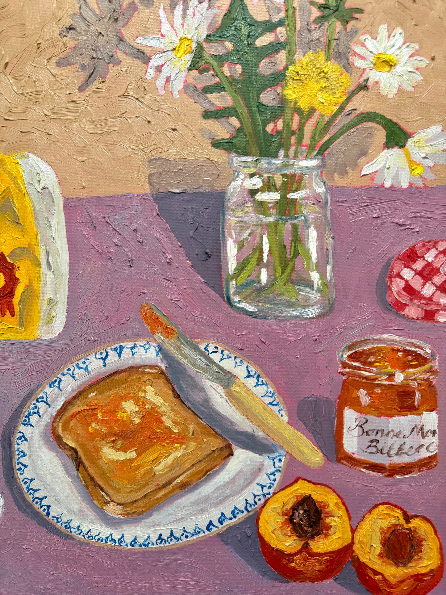"Peachy Breakfast" Original Painting
