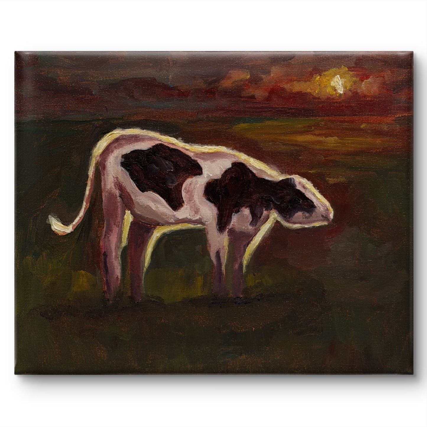 "Sunset Cow" Original Painting
