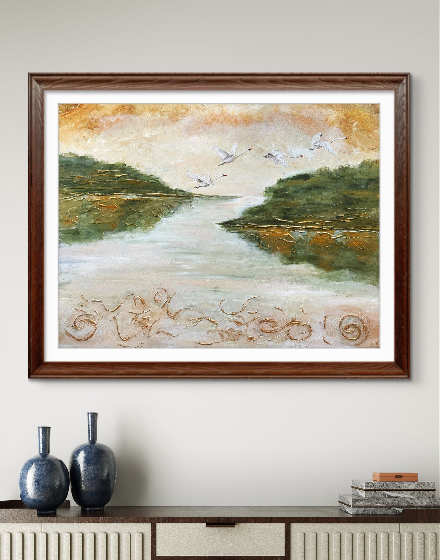 "The Flight of the Swans of Lir" Fine Art Print