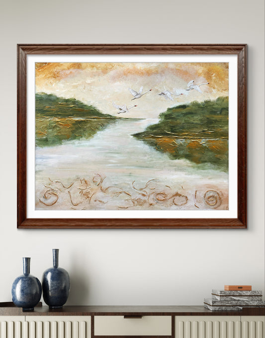"The Flight of the Swans of Lir" Fine Art Print