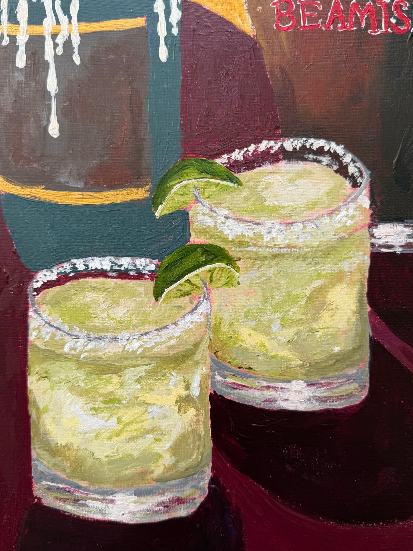 "Two Stouts, Two Limes" Original Painting