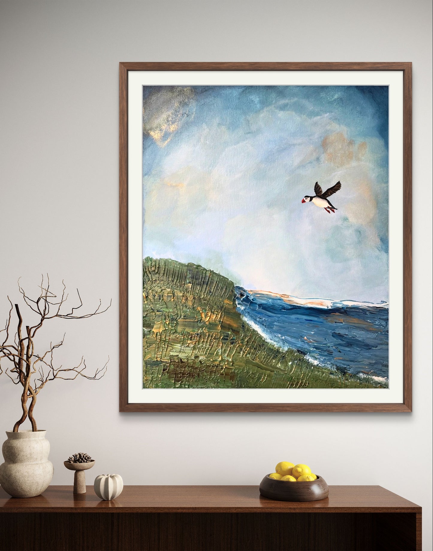 "Lone Puffin" Art Print