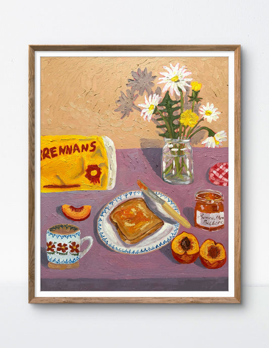 "Peachy Breakfast" Fine Art Print